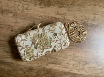 Florentine Embroidered Bird Clasp Clutch, 5 of 9