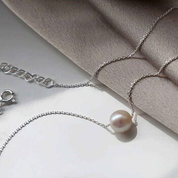 Sterling Silver Fresh Water Pearl Necklace, 6 of 9
