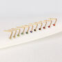 9ct Gold L Shaped Round Cz Crystal Nose Stud Pin, thumbnail 4 of 9