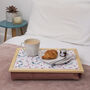 Pink Blush Velvet Lap Tray With Wool Filled Base, thumbnail 1 of 6
