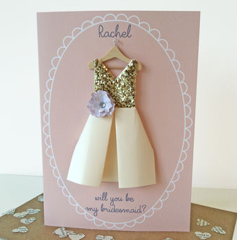 Personalised Handmade Will You Be My Bridesmaid Card, 4 of 11