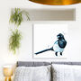 Inky Magpie Canvas Gallery Print, thumbnail 2 of 10