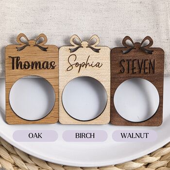 Personalised Wooden Napkin Rings Christmas Napkin, 7 of 9