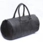 Black Leather Travel Duffle Bag Holdall With Personalised Luggage Tag, thumbnail 5 of 5