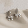 Sterling Silver Bow Drop Earrings, thumbnail 1 of 4