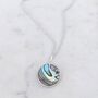 The Circle Abalone Shell Necklace, Silver, thumbnail 3 of 7