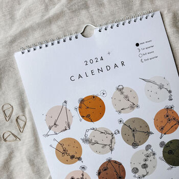 2024 Zodiac Constellation And Birth Flowers Calendar, 4 of 8