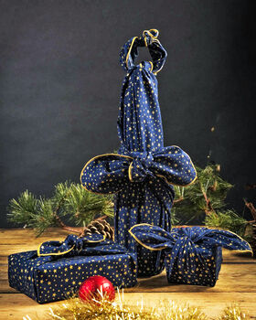 Christmas Reusable Fabric Furoshiki Gift Wrap, 10 of 10