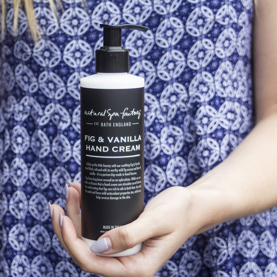 Fig And Vanilla Hand Cream By Natural Spa Factory Notonthehighstreet Com