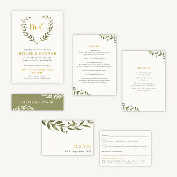Greenery Botanical Wedding Invitation, 2 of 5