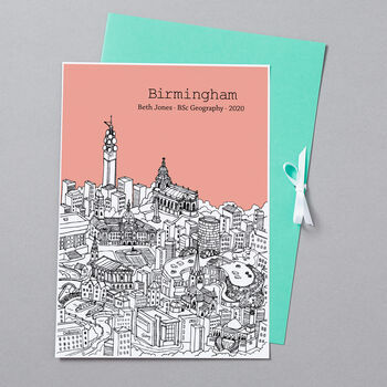 Personalised Birmingham Graduation Gift Print, 9 of 9
