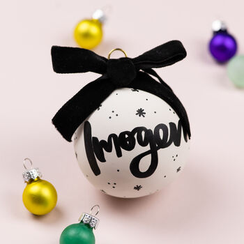 Personalised Ceramic Christmas Bauble, 8 of 8