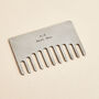 Personalised Stainless Steel Wallet Beard Comb, thumbnail 1 of 3