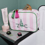 Personalised Candy Stripe Wash Bag, thumbnail 4 of 6