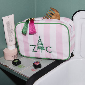 Personalised Candy Stripe Wash Bag, 4 of 6