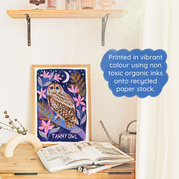Tawny Owl Art Print, 2 of 8