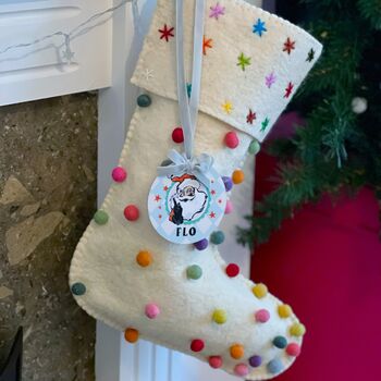 Christmas Stocking Tag With Santa, 3 of 6