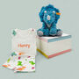 Steiff Dixi Triceratops And Personalised Dinosaur Pyjamas, thumbnail 2 of 7