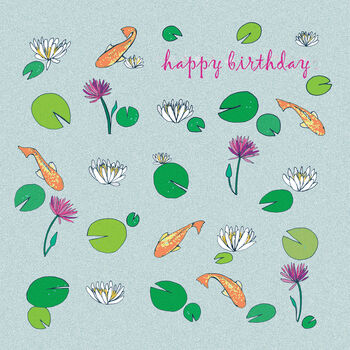 'Lily Pads' Birthday Card, 3 of 4