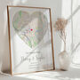 Our Special Place Personalised Map Print Anniversary Gift, thumbnail 6 of 11