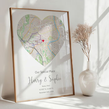 Our Special Place Personalised Map Print Anniversary Gift, 6 of 11