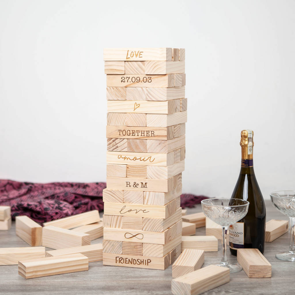 Personalised Giant Couples Stacking Tower, 1 of 3