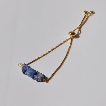 Lapis Lazuli Crystal Three Chunk Bracelet, 2 of 4