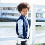 Kids Personalised Name And Number Varsity Jacket, thumbnail 3 of 11