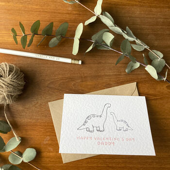 Happy Valentine's Daddy Dinosaur Card, 2 of 4