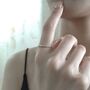 Extra Skinny Textured Ring In Sterling Silver, thumbnail 5 of 10