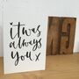 It Was Always You Greeting Card, thumbnail 2 of 3