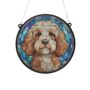 Cockapoo Stained Glass Effect Suncatcher, thumbnail 3 of 6