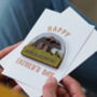 Personalised Bear Family Fathers Day Magnet Card, thumbnail 2 of 5