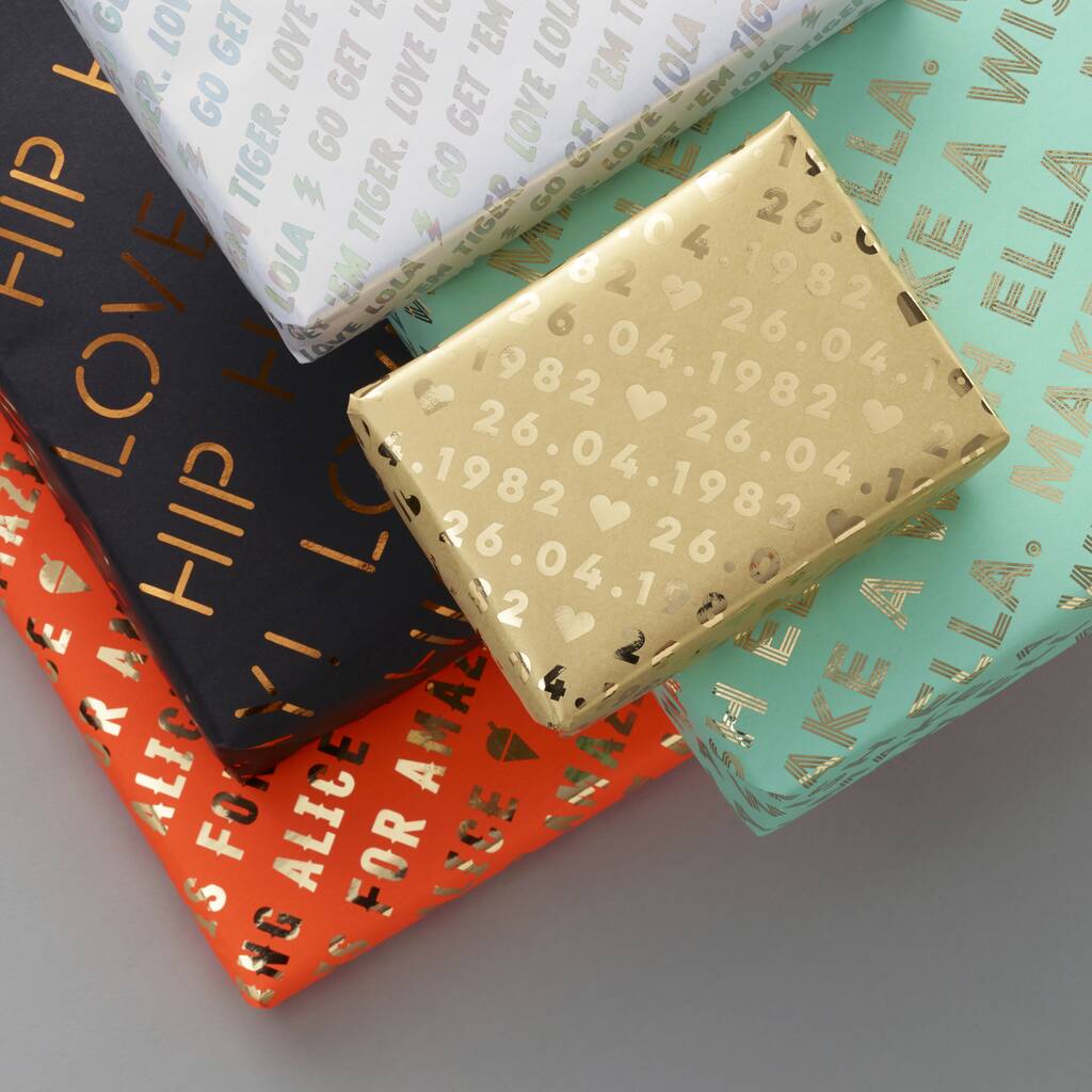 Personalised Birthday Luxury Wrapping Paper By Pretty Gifted My XXX
