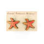 Starfish Wooden Earrings, thumbnail 4 of 6