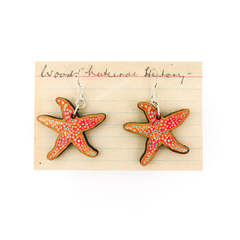 Starfish Wooden Earrings, 4 of 6
