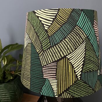 Jadeite Abstract Geometric Empire Lampshades, 2 of 9