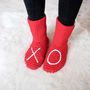 Slipper Socks Handmade With Xo Design, thumbnail 4 of 5