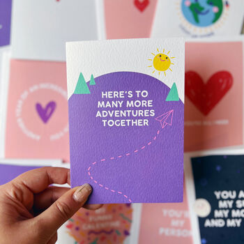Valentines Romantic Card 'Many More Adventures', 3 of 4