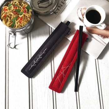 Travel Chopsticks With Embroidered Case, 2 of 6