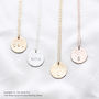 Personalised Hammered Gold Fill Disc Necklace, thumbnail 5 of 7