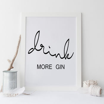 Gin Typography Art Print, 9 of 9