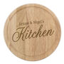 Personalised Kitchen Round Chopping Board, thumbnail 2 of 4