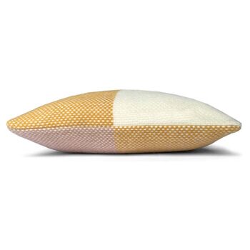 Festivity Wool Cushion Yellow Offwhite Square, 4 of 5