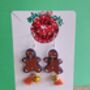 Painted Gingerbread Man Earrings With Stand, thumbnail 5 of 8