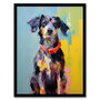 Fine Art Fido Cute Bright Dog Painting Wall Art Print, thumbnail 5 of 6