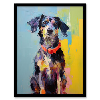 Fine Art Fido Cute Bright Dog Painting Wall Art Print, 5 of 6