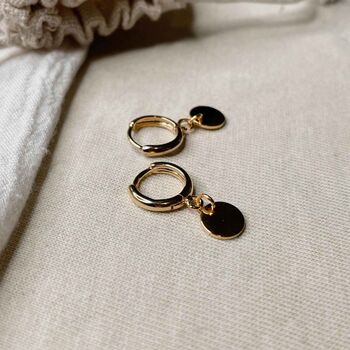 Circular Orb Geometric Charm Huggies, 2 of 3