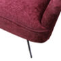 Gable Chenille Berry Red Armchair, thumbnail 4 of 7