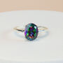 Purple Iridescent Oval Crystal Ring, thumbnail 1 of 4